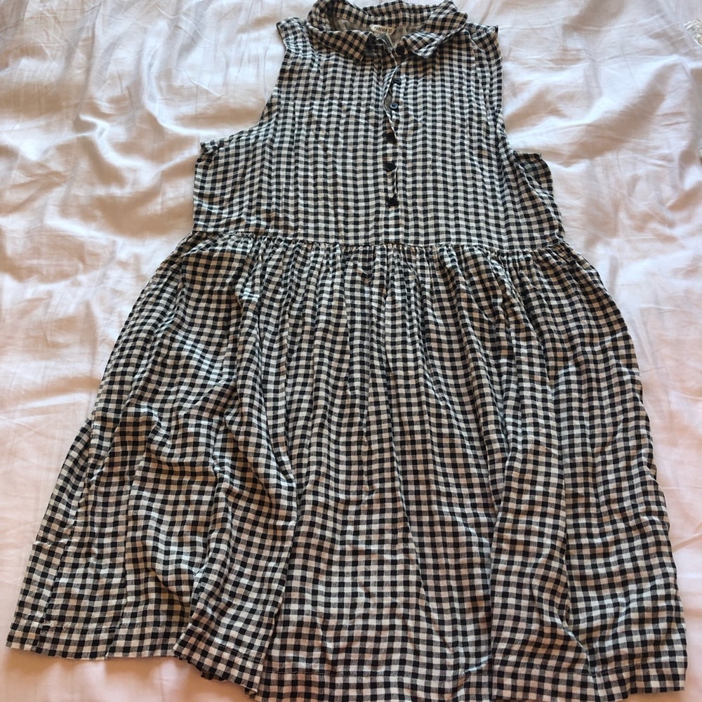 Gingham button up dress
